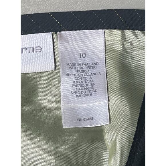 Liz Claiborne Suits Skirt Black With Pin Stripes Women’s 10 Back Zipper - Picture 4 of 10
